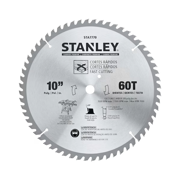 10 in Carded Circular Saw Blade (60T)