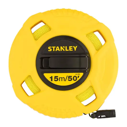 15 m (50 ft.) Fiberglass Yellow Long Tape