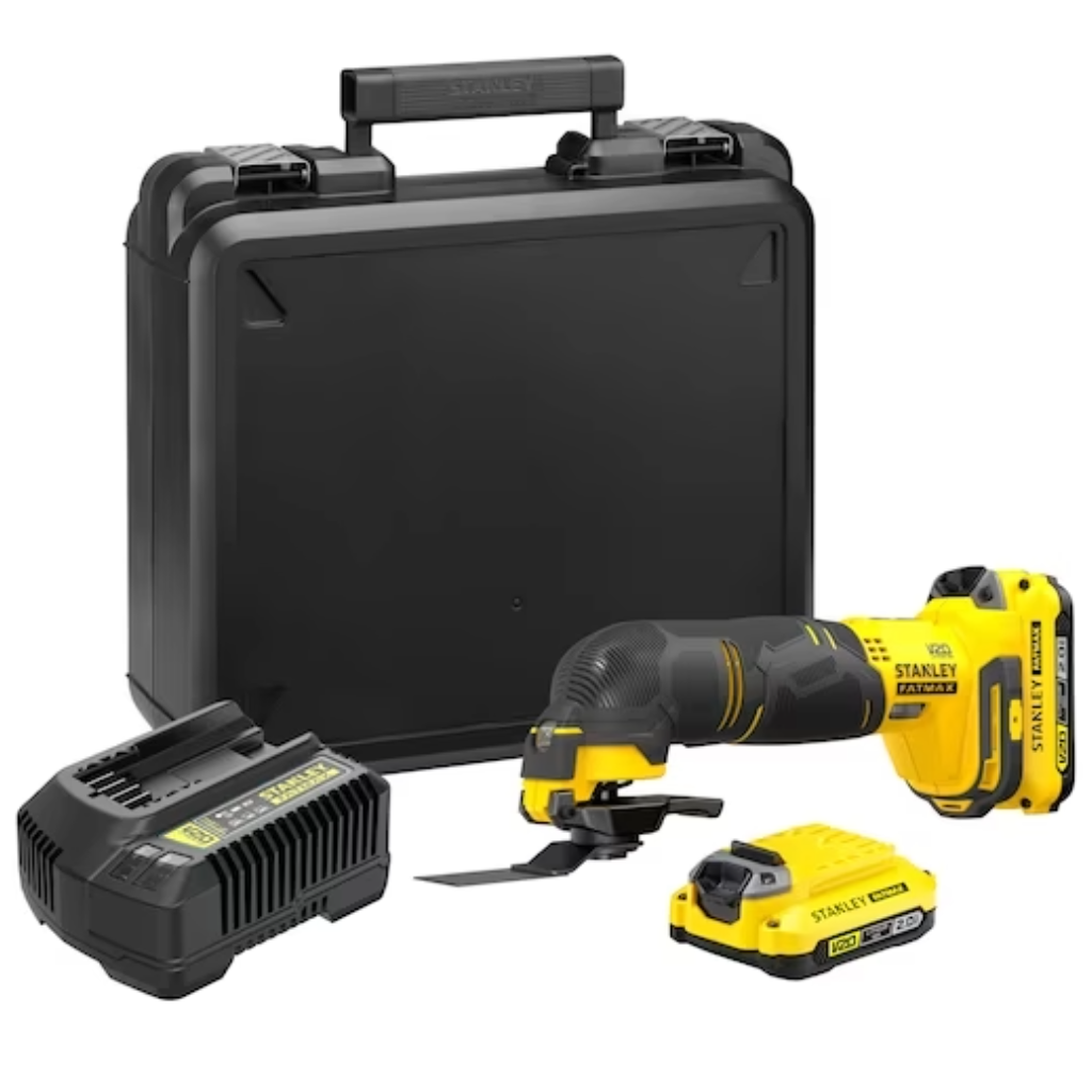 18V STANLEY® FATMAX® V20 Cordless Multi Material Cutting Tool with 2 x 2.0Ah Lithium Ion Batteries and Kit Box