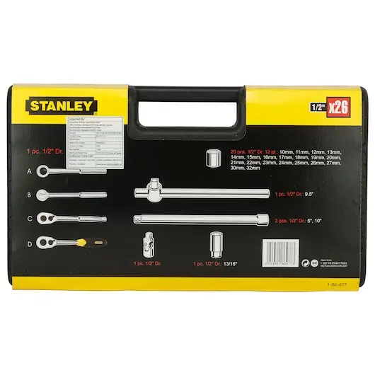 27PC-1/2 SQ. DR 12PT SOCKET SET MET