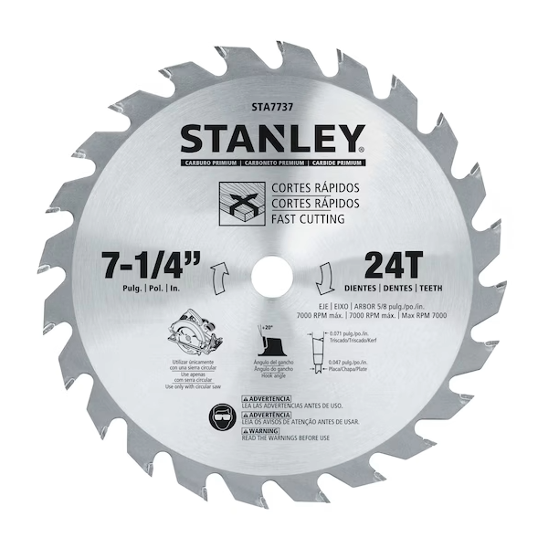 7-1/4 in Carded Circular Saw Blade (24T)