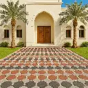 بلاط هولندي مستطيل متداخل (نمط ربط متتابع)