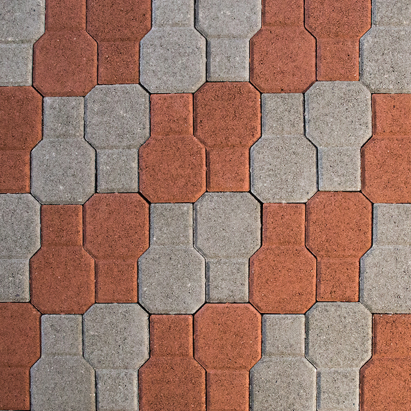 بلاط متداخل عنق الزجاجة