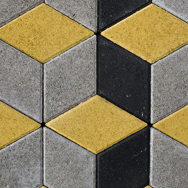 بلاط سربهلاء معين مكعب ثلاثي الأبعاد متداخل ثلاثي الألوان