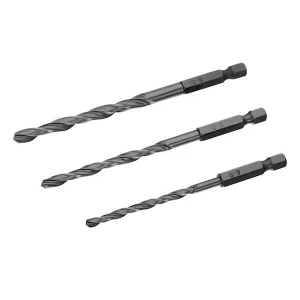 STANLEY® 3 Piece HSS Metal Hex Shank Drill Bits 4-6mm