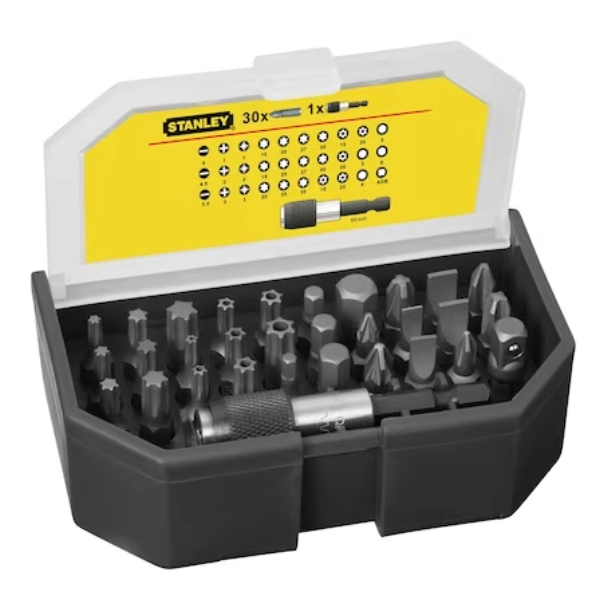 STANLEY® 60 piece Drive Bit Set + Magnetic Bit holder with Lock-Ring