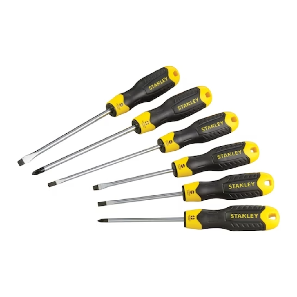 STANLEY® CUSHION GRIP™ Screwdriver Slotted Phillips Screwdriver Set of 6 pc.