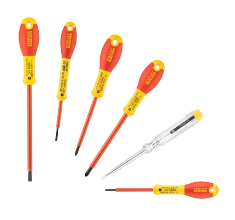 STANLEY® FATMAX® 6 piece Insulated Slotted Pozidriv Screwdriver Set