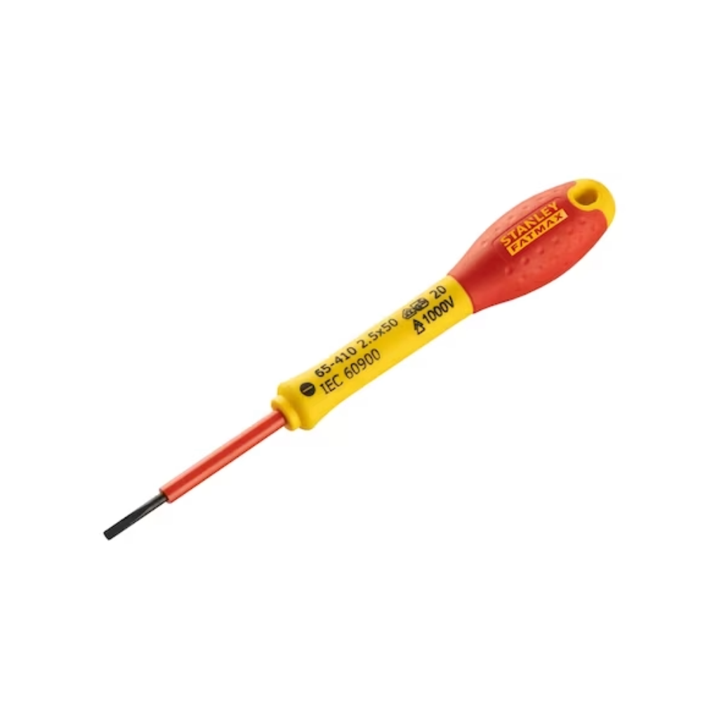 STANLEY® FATMAX® Insulated Screwdriver Slotted 2.5mm x 50 mm