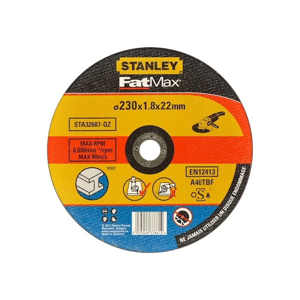 STANLEY® FATMAX® Thin Flat Metal Cutting Bonded Disc 230x22.2x1.8mm