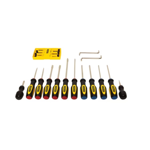 [0-60-220] 20 piece Stanley Screwdriver Set (Slot.: 6.5 x 38, 2 pcs. - 5 x 75, 2 pcs. - 6.5 x 100, 5 x 150, 6.5 x 150, Ph: 2 x 38, 2 pcs. - 1 x 100, 2 pcs. 2 x 100 mm)