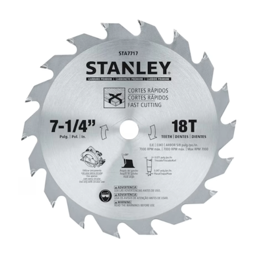 [STA7717] 7-1/4 in Carded Circular Saw Blade 18T