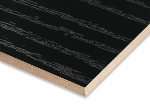 Black Melamine MDF with Ash Wood Grains