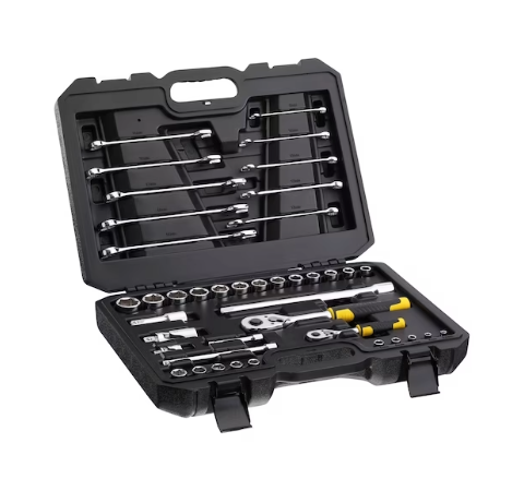 [STMT82832-1] STANLEY® 72 Tooth Ratchet, Socket, and Combination Wrench Set with Accessories, 41 pc.