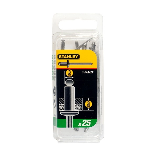 [1-PAA42T] STANLEY® Aluminum Rivets 3mm x 12mm (15 PK)