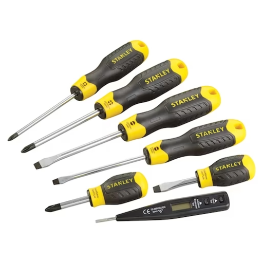 [0-65-009] STANLEY® CUSHION GRIP™ Screwdriver Phillips Set with Voltage Tester 6 pc.