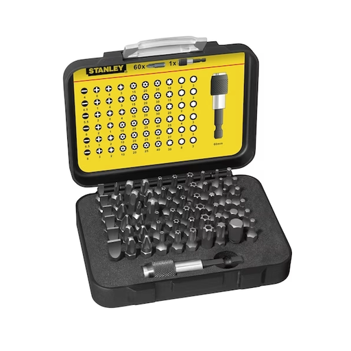 [1-13-902] STANLEY® FATMAX®  61 Piece Mixed 25mm  Screwdriving Set SL, PH, PZ, T, TT, Hex