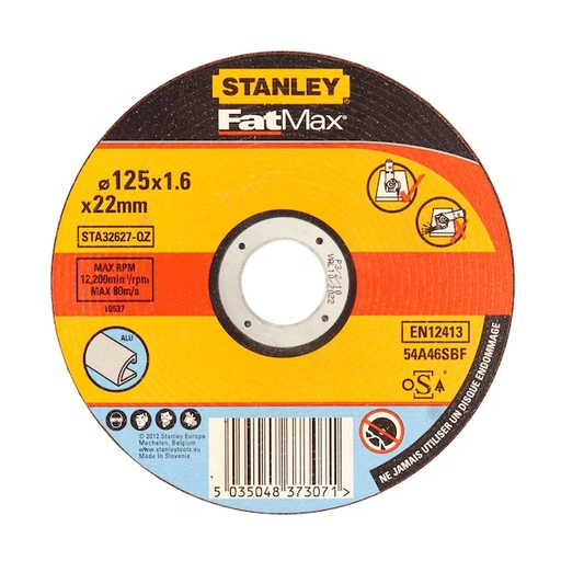 [STA32627-QZ] STANLEY® FATMAX® Thin Flat Metal Cutting Bonded Disc 125x22.2x1.6mm