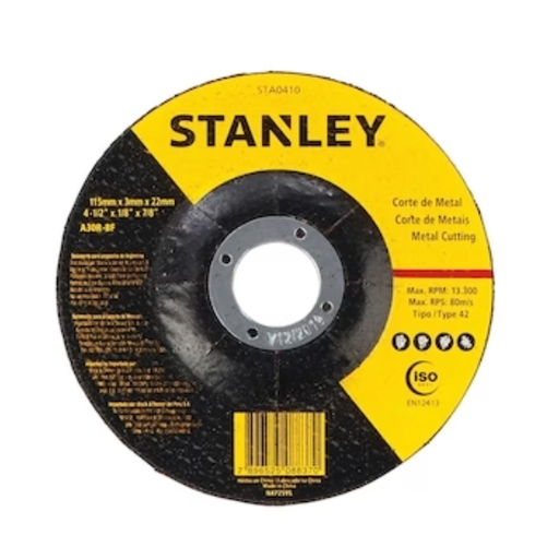 [STA0410] STANLEY® Metal Cutting Wheel Type 42 115 x 3 x 22.23 mm